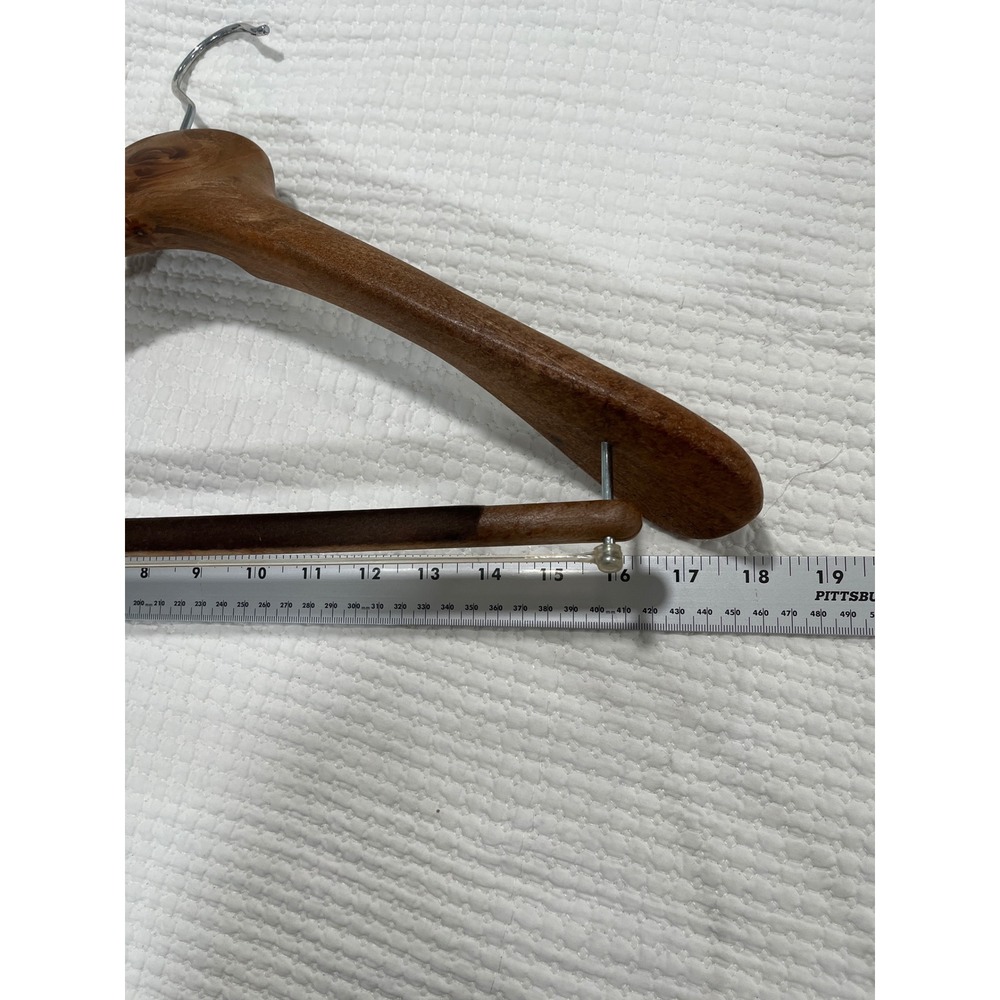 Ermenegildo Zegna Luxury Wood Suit Hanger Wide shoulder Non-Slip Trouser Bar - Picture 5 of 6
